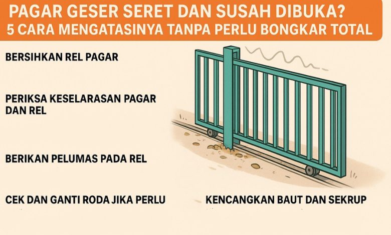 Cara Mengatasi Pagar Geser Seret