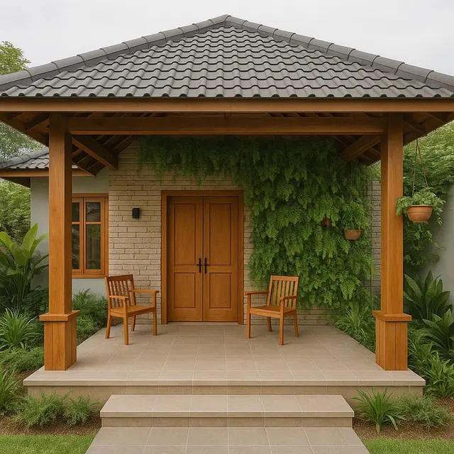 Teras Rumah Limasan Modern