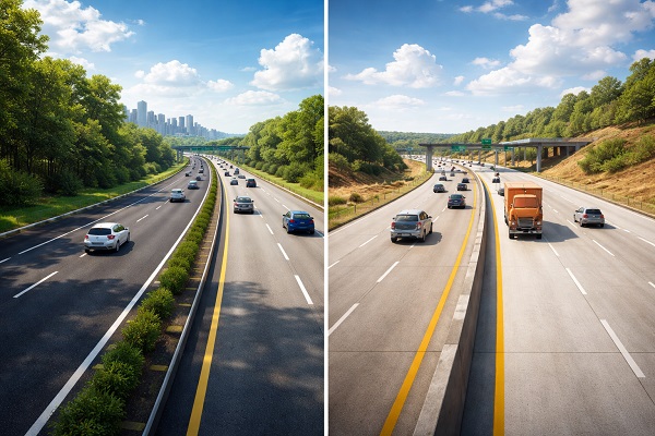 Perbedaan jalan tol aspal dan beton